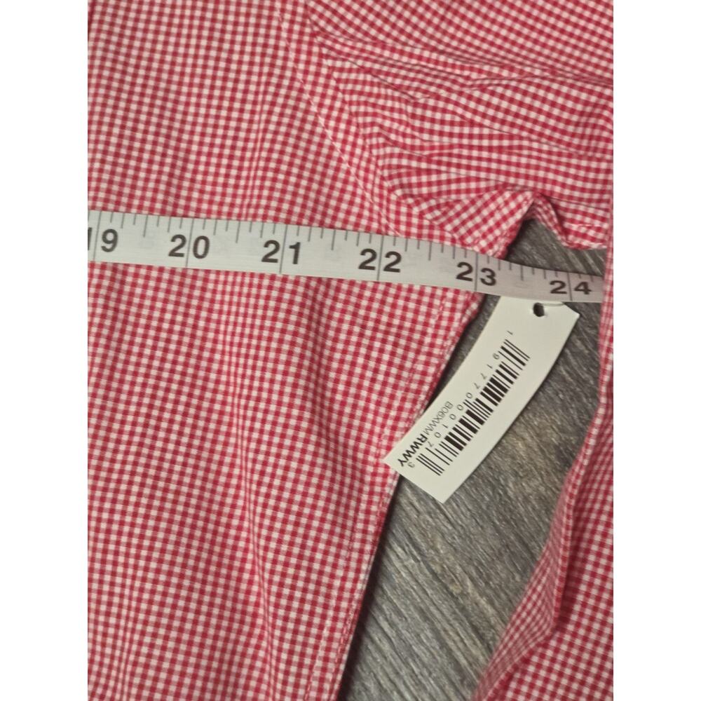 Amazon Essentials Red Plaid Regular fit 100% Cotton Size Large - Picture 2 of 5